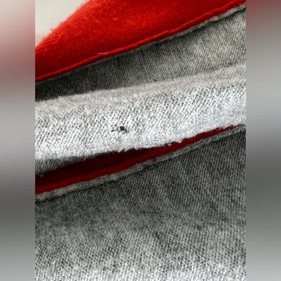 Maeve by Anthropologie Grey Red Side Stripe Mock Neck Fitted Sweater Size S - Picture 6 of 12